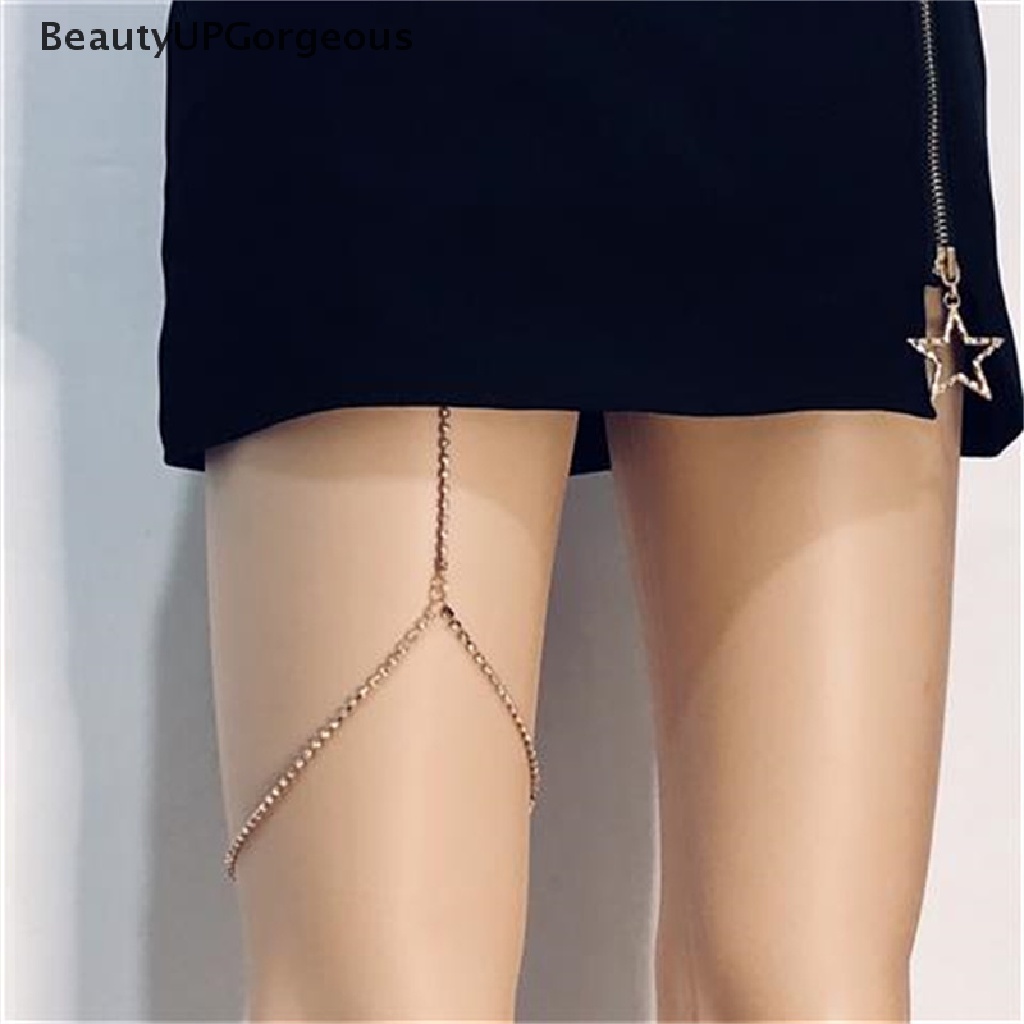 [BeautyUPGorgeous] Chuỗi Dây Đeo Chân Đính Đá Đi Tiệc Bãi Biển Quyến Rũ Tốt