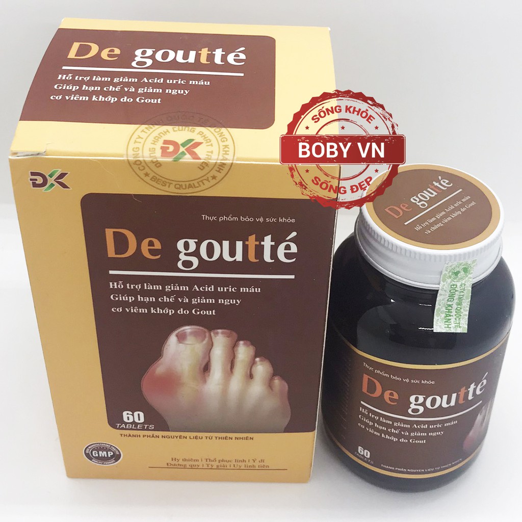 De goutte - Hỗ trợ làm giảm Acid uric máu, giúp hạn chế và giảm nguy cơ viêm khớp do Gout