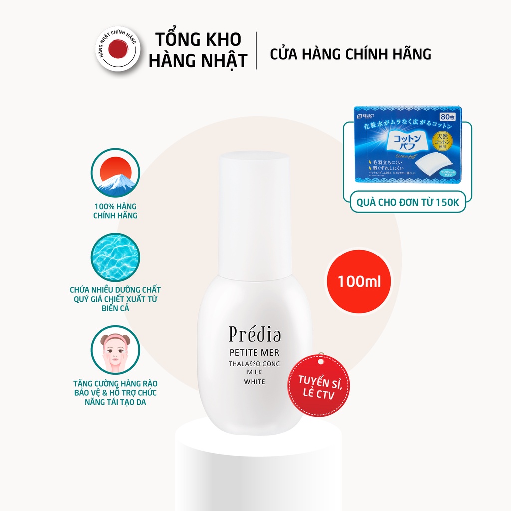 Sữa Dưỡng Trắng Da Predia Petite Mer Thalasso Conc Milk White (100 ml)