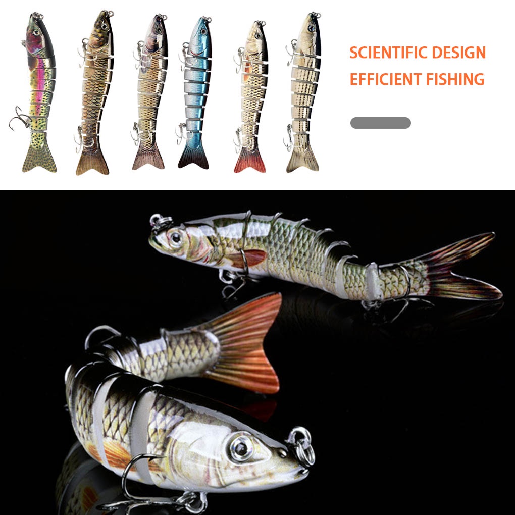 [Global] Wobbler Bait Lure Jig Crankbait Fishing Multi-sectional Sinking Swimbait with Claw Barb Hook