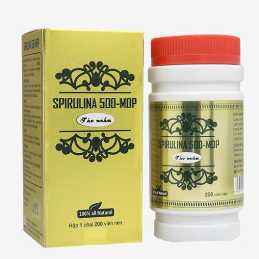 1200 viên Tảo xoắn Spirulina 500 MDP – Hỗ trợ thanh lọc, đẹp da, tăng cường sinh lý- Date xa