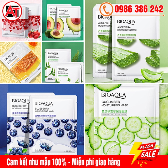 [Deal Sốc 1k] Mặt Nạ Giấy Dưỡng Da Mụn Cấp Ẩm Thải Độc Dưỡng Trắng Mờ Thâm BIOAQUA