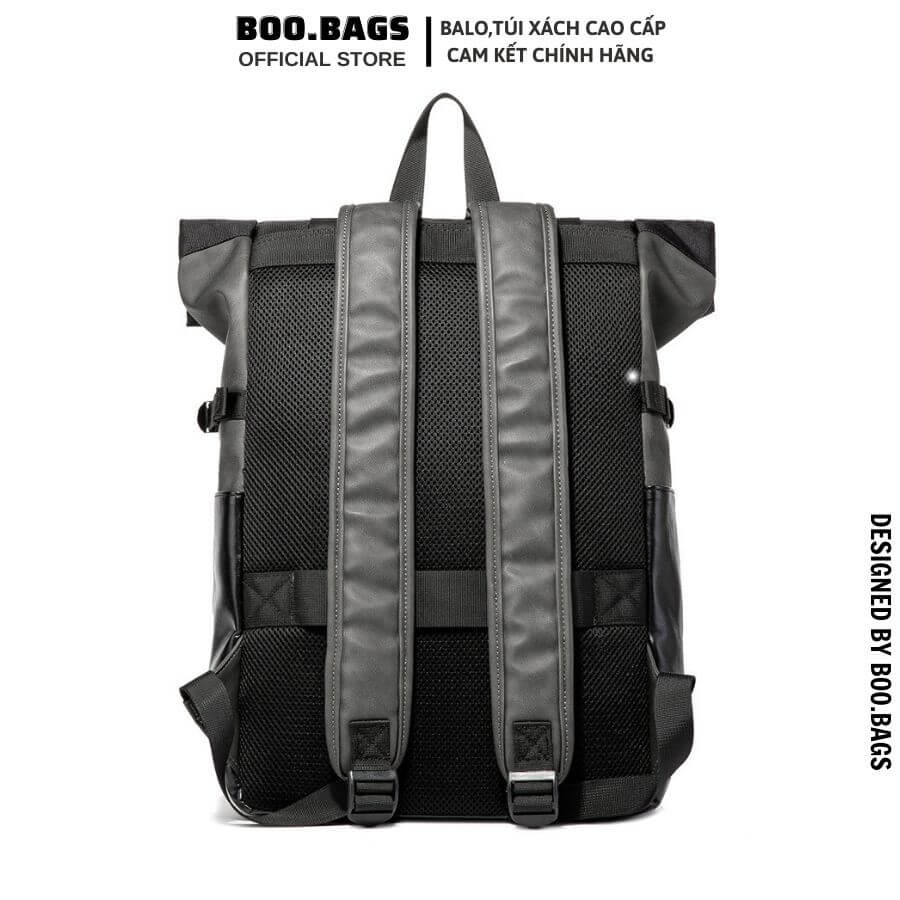 Balo Da Nam - Nữ Đi Học Đi Phượt Nắp Gập Hàn Quốc Chống Nước Laptop 15.6IN Boo-008 Boobags