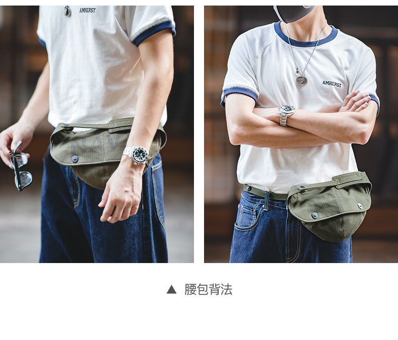 MADEN Túi Xách Nam In Chữ N1 Phong Cách Retro Cá Tính