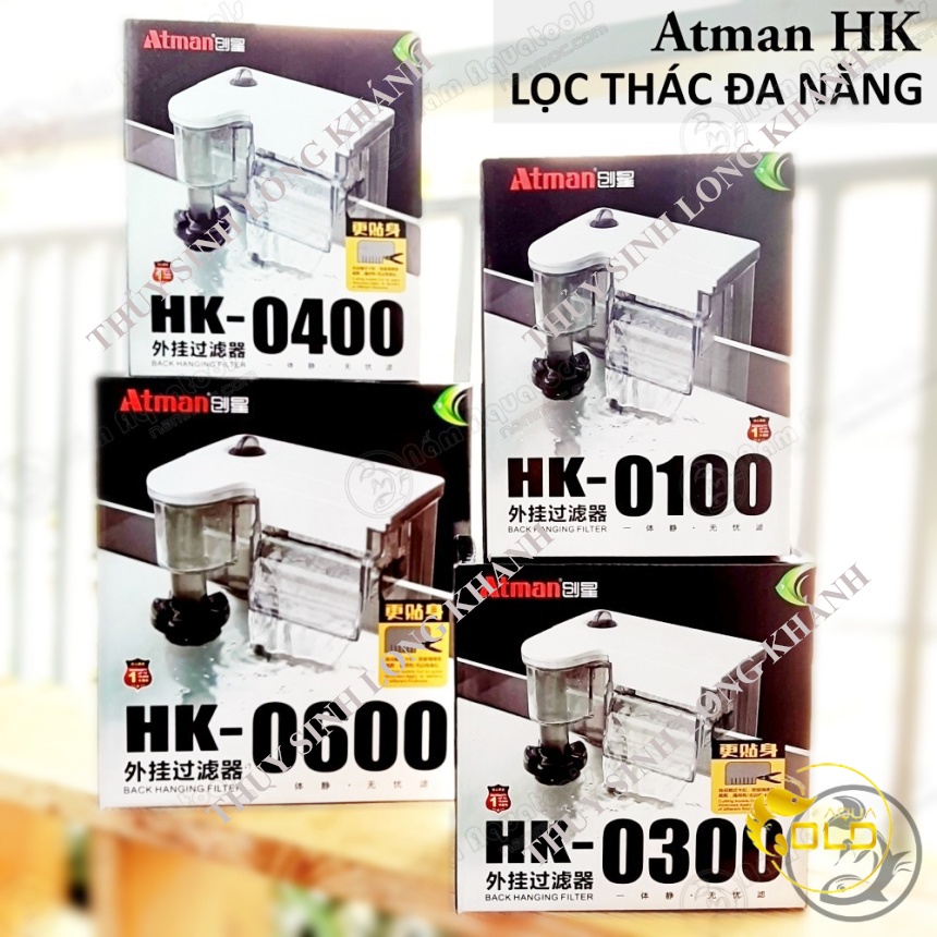 Lọc Thác Atman HK 0100 | 0300 | 0400 | 0600 - Lọc Thác Đa Năng Có Hút Mặt Cho Bể Cá Cảnh Thuỷ Sinh -THỦY SINH AQUAGOLD
