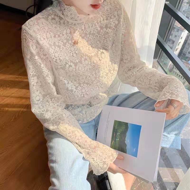 Áo ren lưới thiết kế thời trang phong cách Hàn Quốc quyến rũ