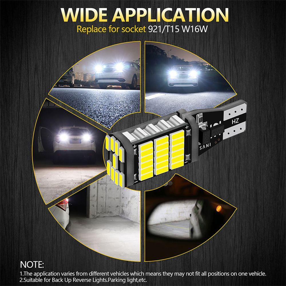 Bóng Đèn Siêu Sáng DC 12V T15 W16W 45 SMD 4014 Công Suất Cao Cho Xe Hơi