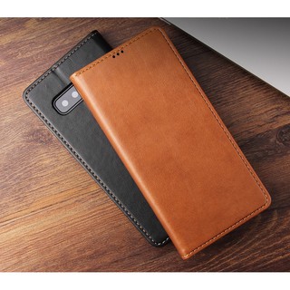 Bao da Samsung Galaxy S10 / s10 plus nắp gập dạng ví may viền sang trọng