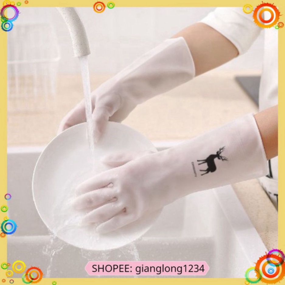 Găng tay cao su siêu dai siêu bền - Găng tay con hươu,con cò