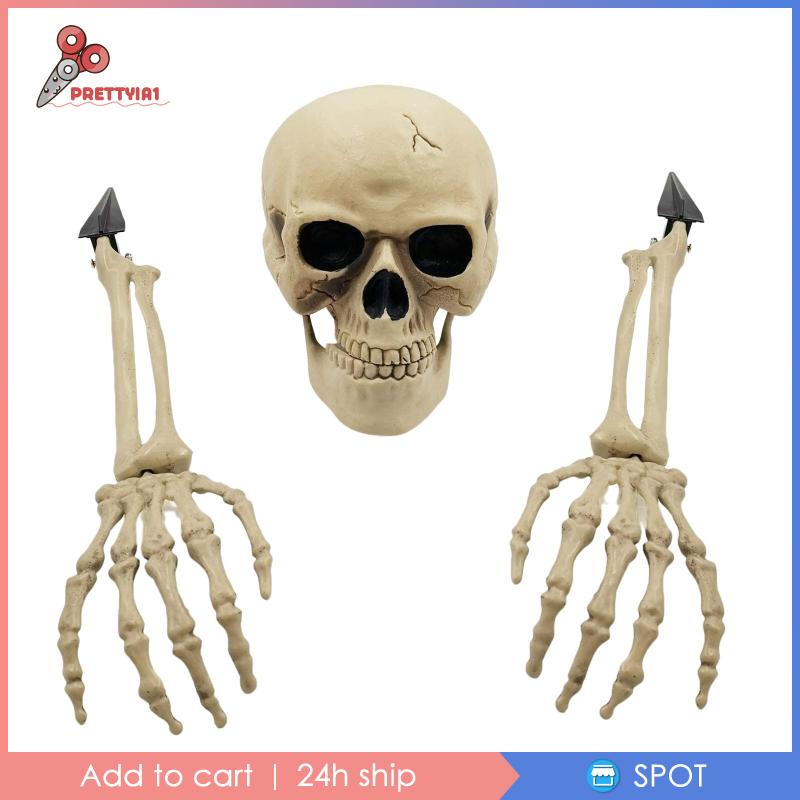 Bộ Xương Trang Trí Halloween Kinh Dị Prettyia1