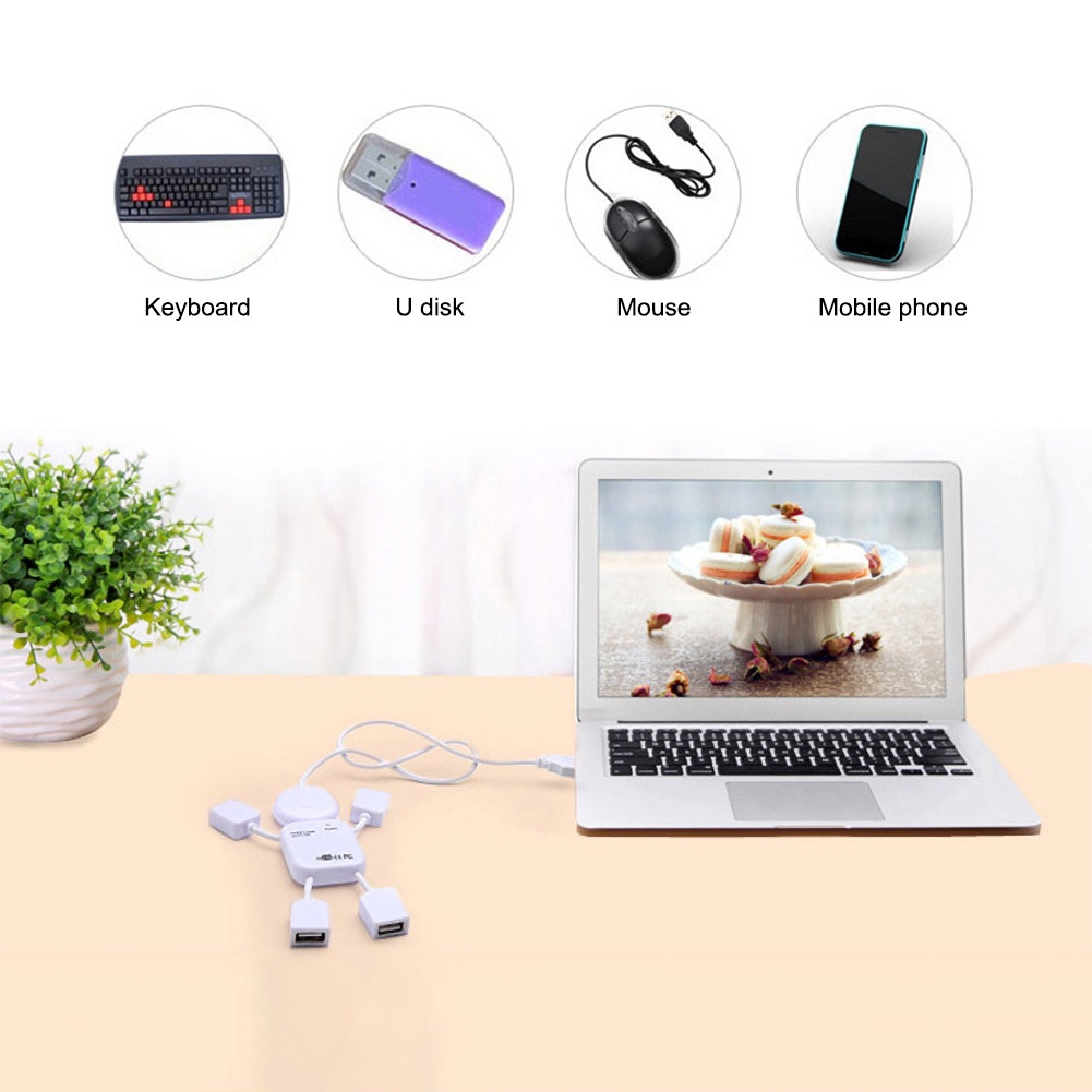 Hub USB chia 4 cổng 2.0 480mbps thông dụng tiện lợi cho PC laptop