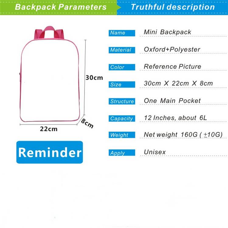 Ba lô học sinh in hình cầu vồng dễ thương