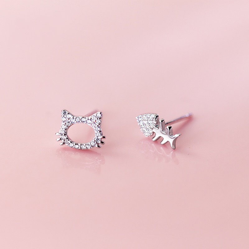 [ORDER] Khuyên tai meo ca bạc 925