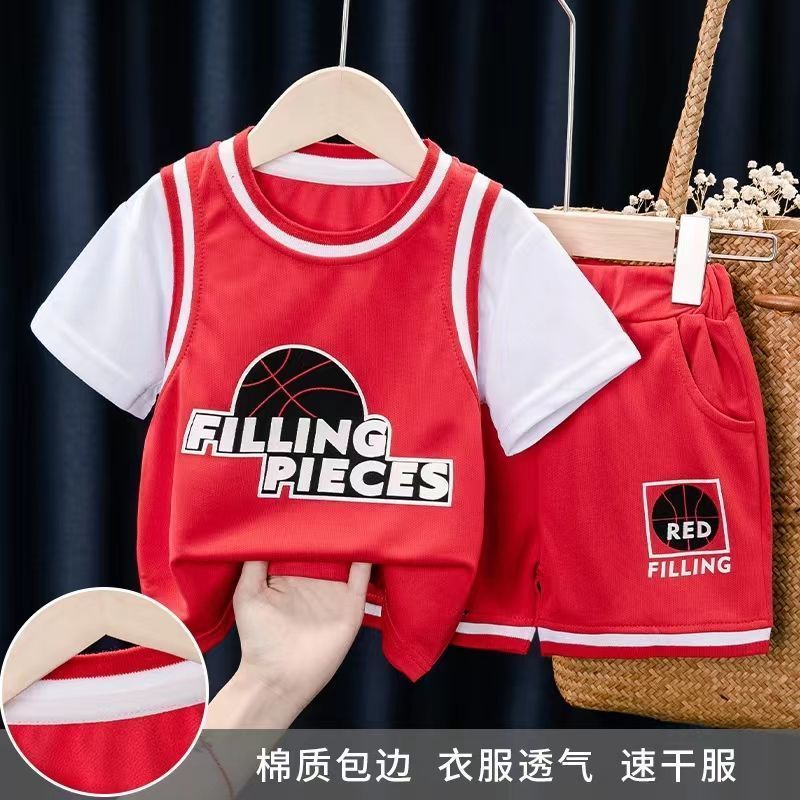 Bộ Đồ Thể Thao 2 Món Áo + Quần Short Thời Trang Mùa Hè Cho Bé Trai Từ 3-4 - 5-6 - 7-8 - 9-10 - 11-12 Tuổi