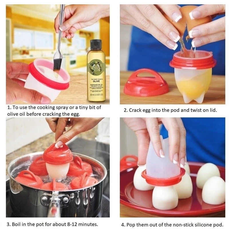 Khuôn Chiên Trứng Chống Dính Bằng Silicon