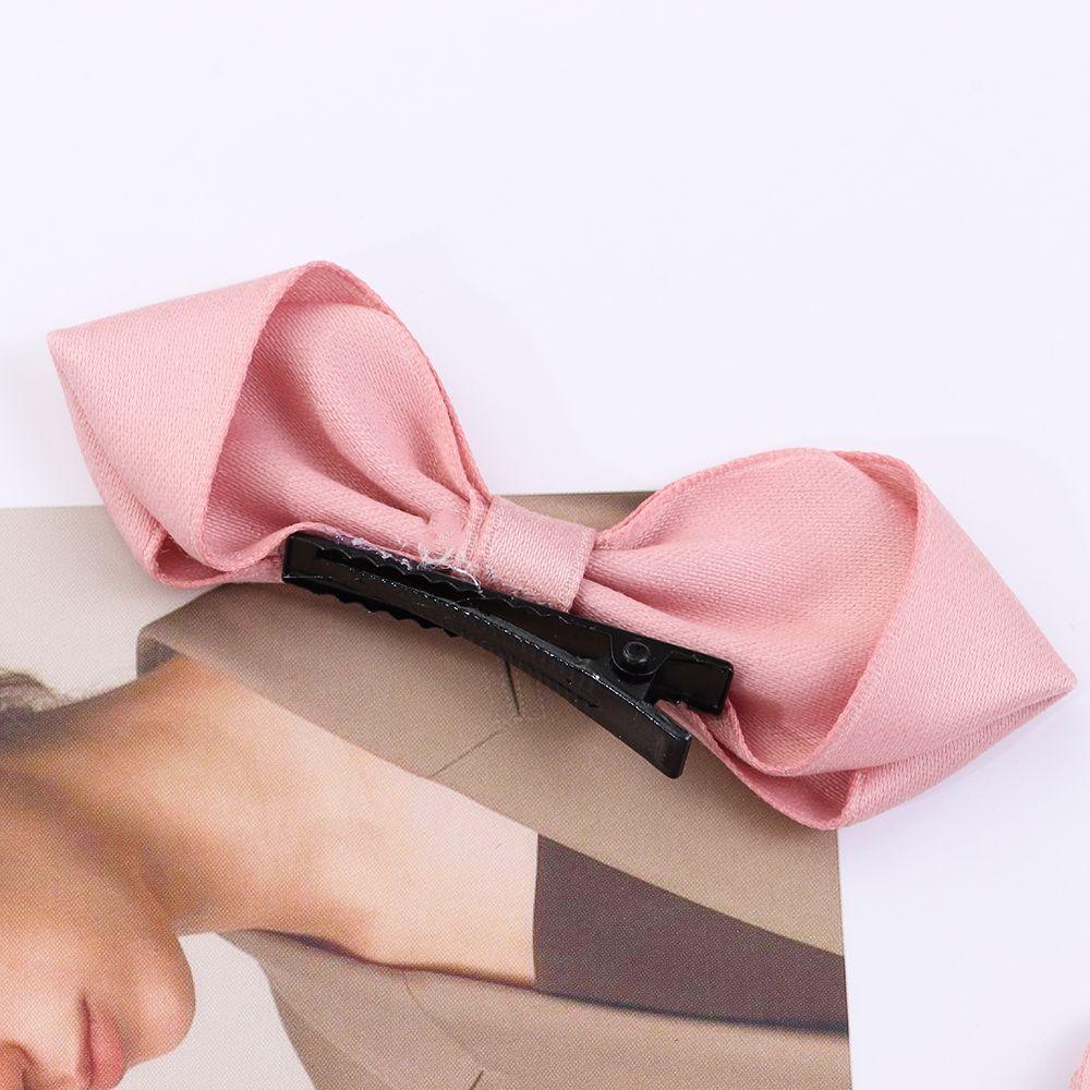 1 Cặp Kẹp Tóc Nơ Ruy Băng Thời Trang