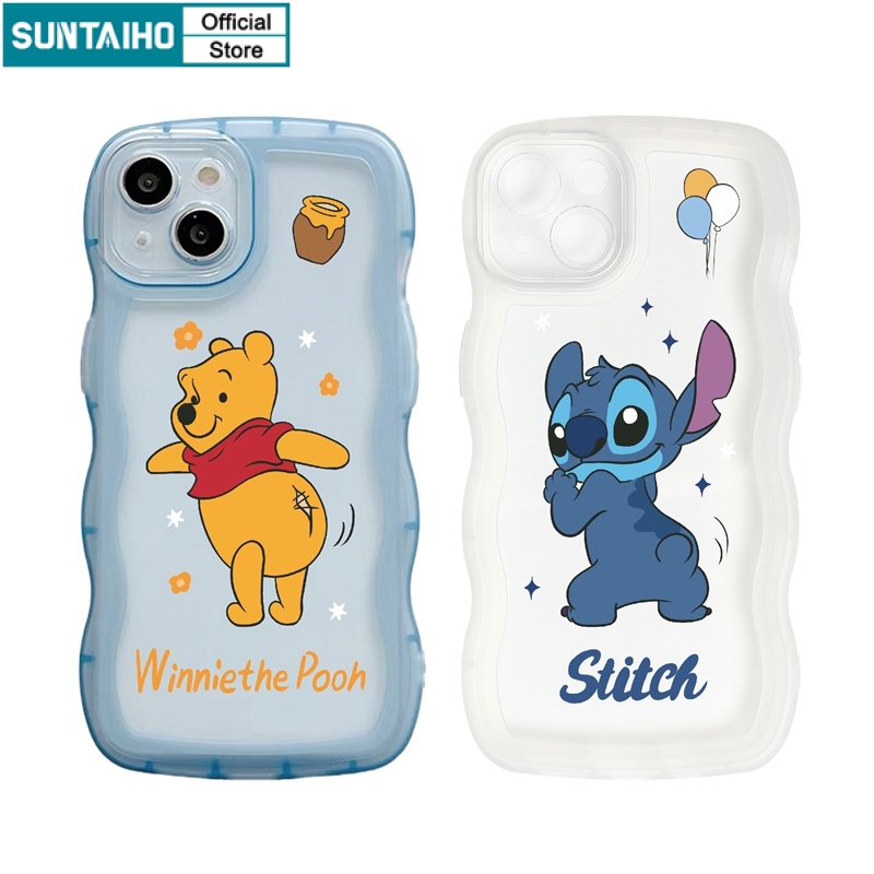 Suntaiho Ốp lưng iphone Ốp điện thoại mềm hình gấu pooh thích hợp cho iPhone 11 12 13 pro Max XS X XR XS Max 7 8 Plus