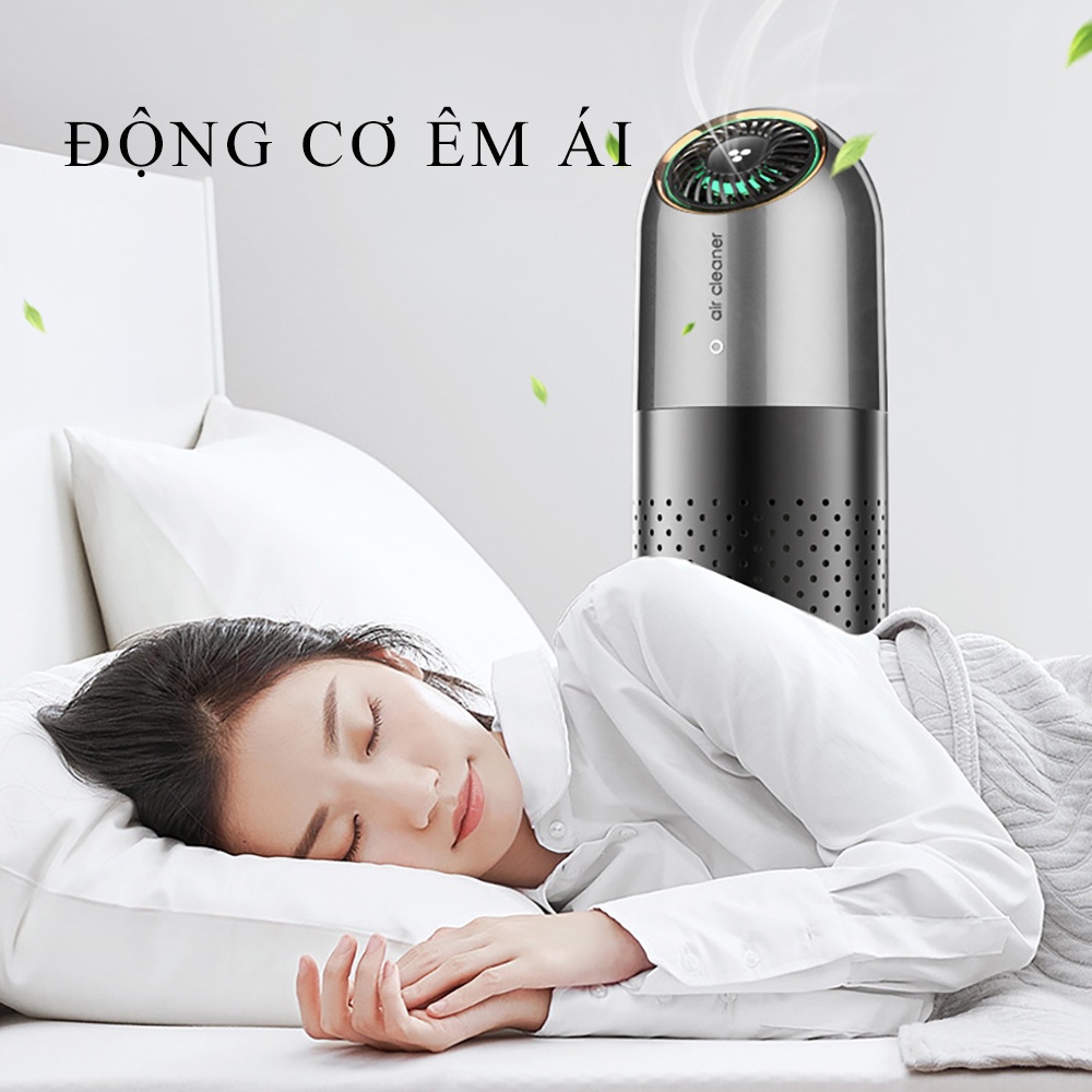 Máy lọc không khí ô tô khử mùi khử khuẩn công nghệ Hepa cao cấp - lọc không khí ô tô tạo ion . Bảo hành 2 năm