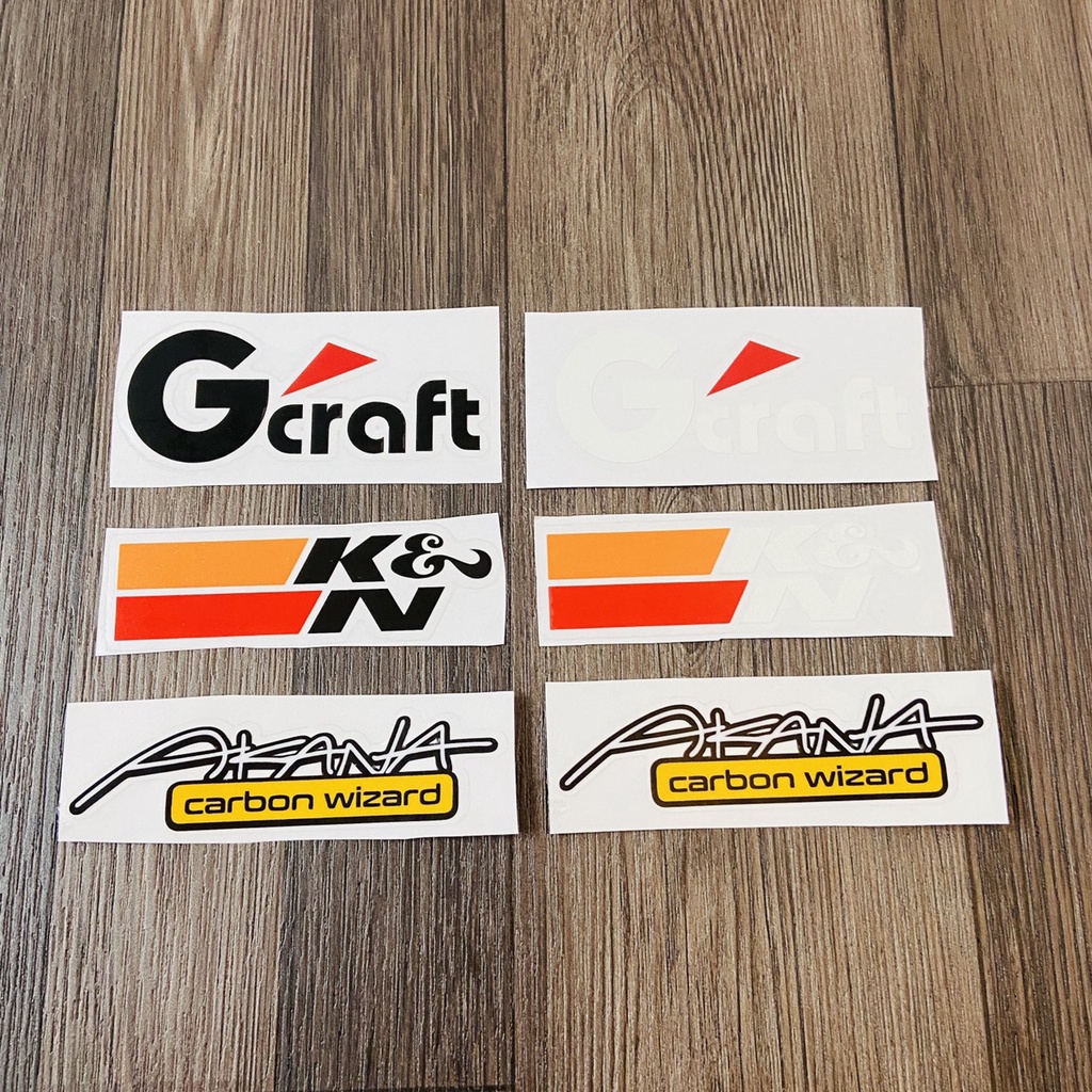 (CHÚ Ý) (giá 1 miếng) Bộ sưu tập tem LOGO, tem huy hiệu chữ KN, GRAF, tem cao cấp trang trí xe, nón bảo hiểm, balo, nón.