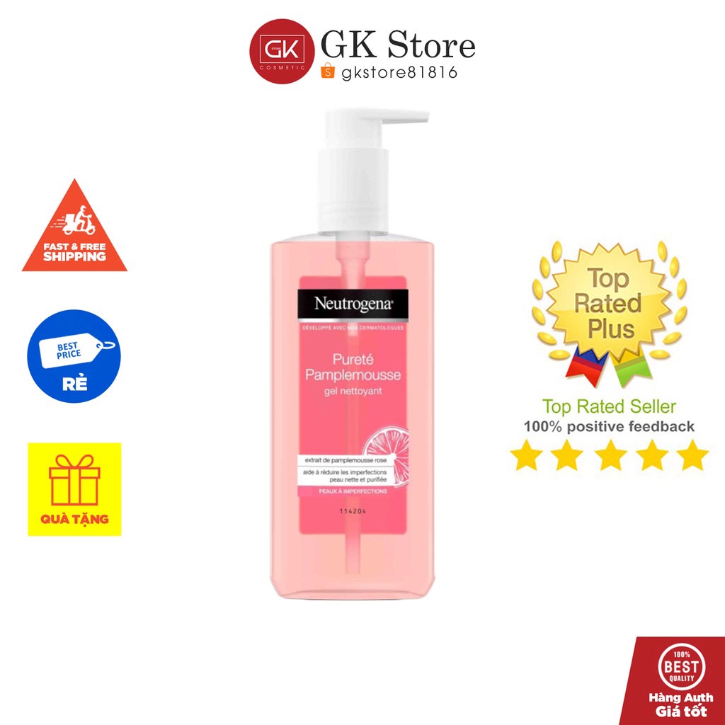 Sữa Rửa Mặt Giảm Mụn - Neutrogena Visibly Clear Gel Nettoyant Pamplemousse Rose
