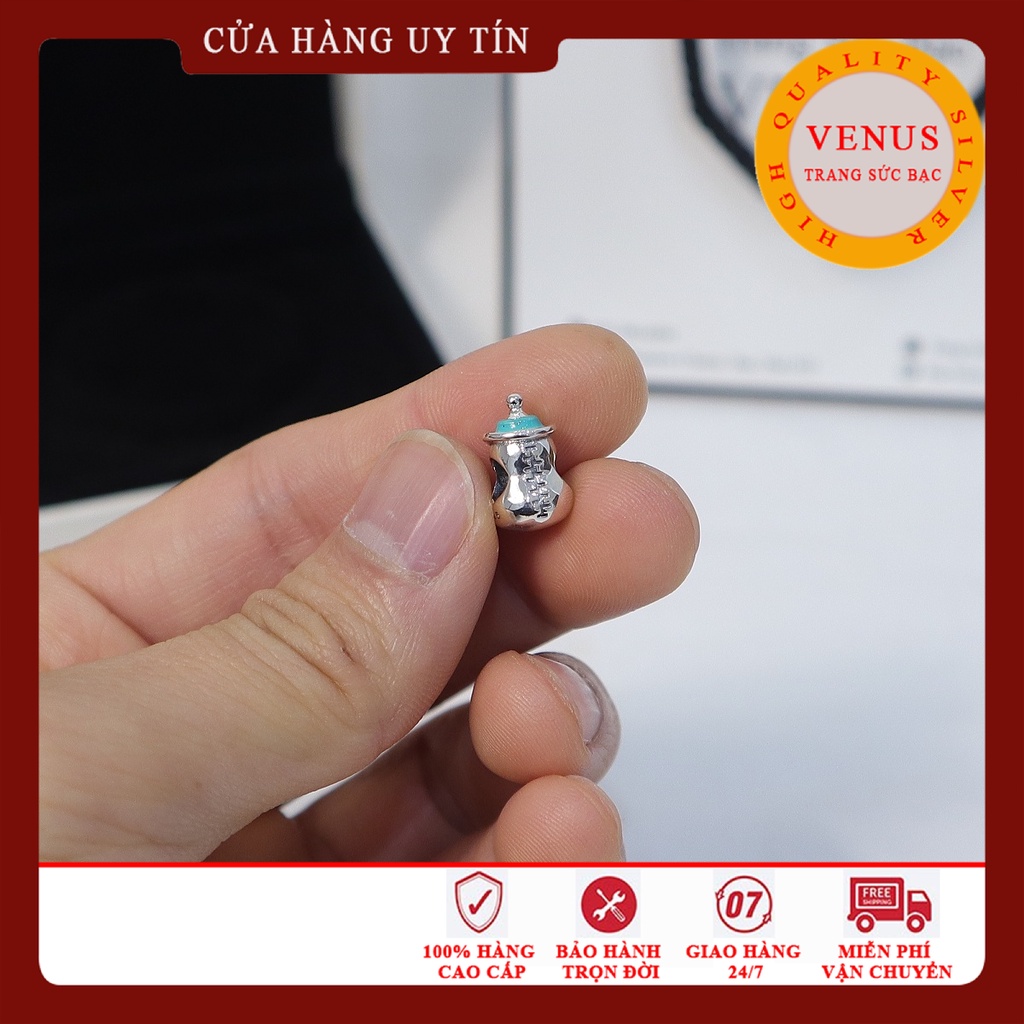 Charm bình sữa bạc 925- Trang sức bạc Venus