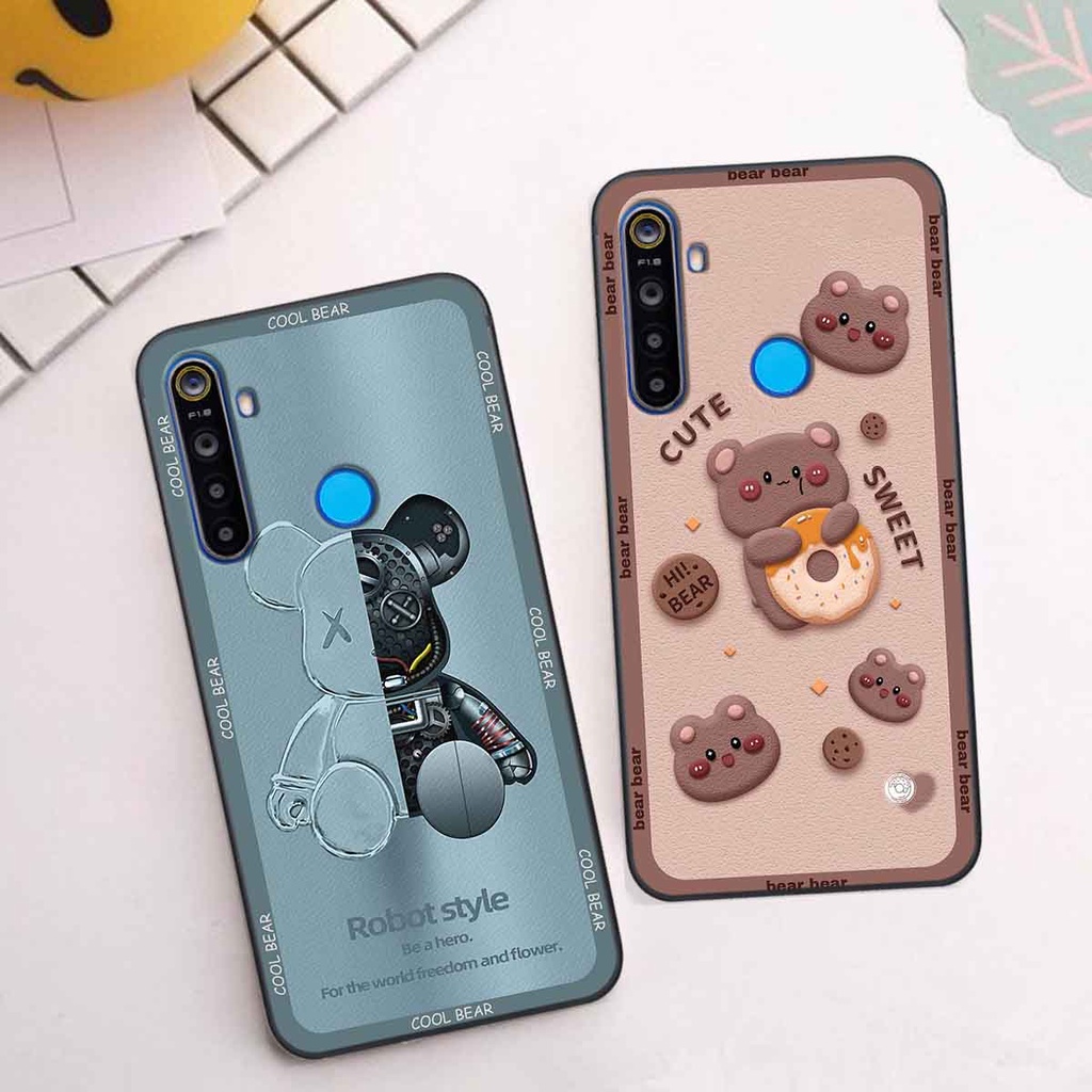 Ốp Realme 5 / 5 Pro / C3 bear brick, gấu đáng yêu, dễ thương