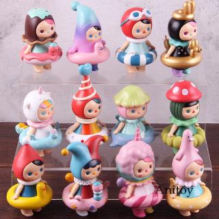 Bộ 6 mô hình nhân vật hoạt hình PUCKY POOL BABIES phong cách chòm sao độc đáo