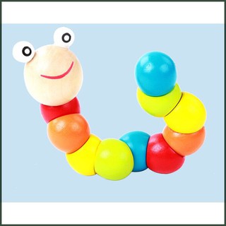 Đồ chơi sâu gỗ uốn dẻo cho bé
