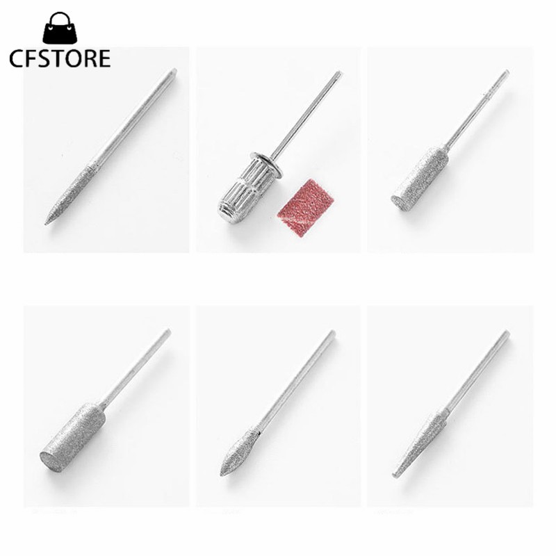 Máy khoan điện kèm 6 mũi khoan và dây nguồn dùng trong trang trí móng tay nghệ thuật