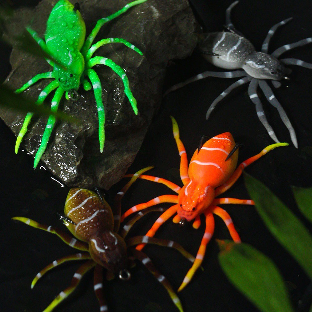 Mồi Câu Cá Giả Mềm Mại Hình Nhện 8cm 7g