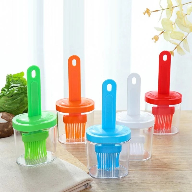 Bình Đựng Dầu Tích Hợp Cọ Silicone Chịu Nhiệt Cao Đa Năng Cho Nhà Bếp