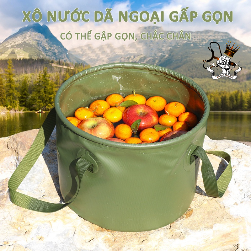 Xô đựng nước dã ngoại gấp gọn du lịch cắm trại rất tiện dụng, dễ dàng mang theo - DCP19