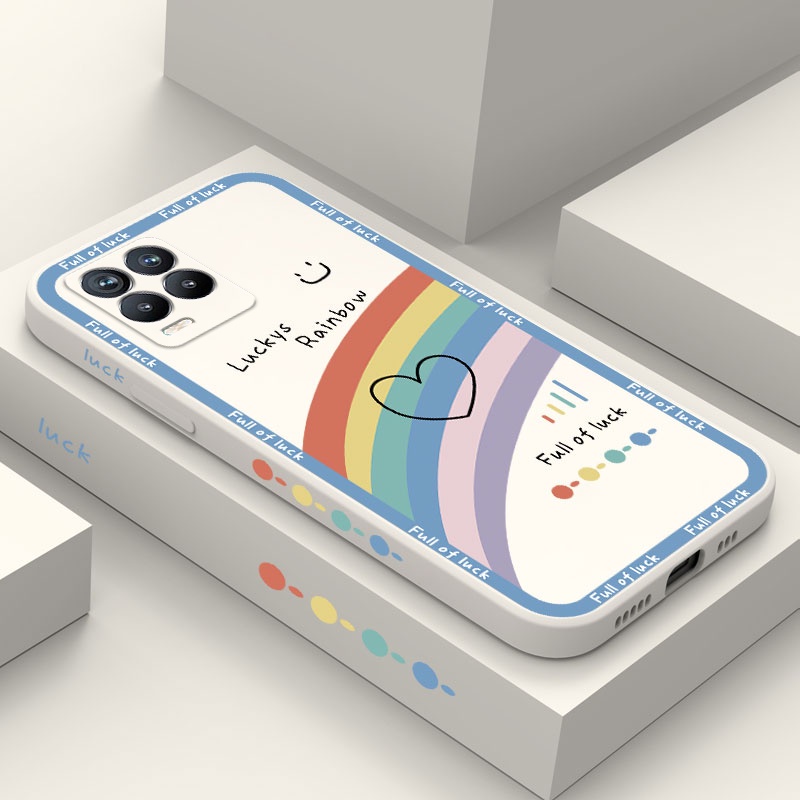 Ốp Điện Thoại Silicone Dẻo In Họa Tiết Cầu Vồng Cho Realme 8 8i Pro 4G 5G