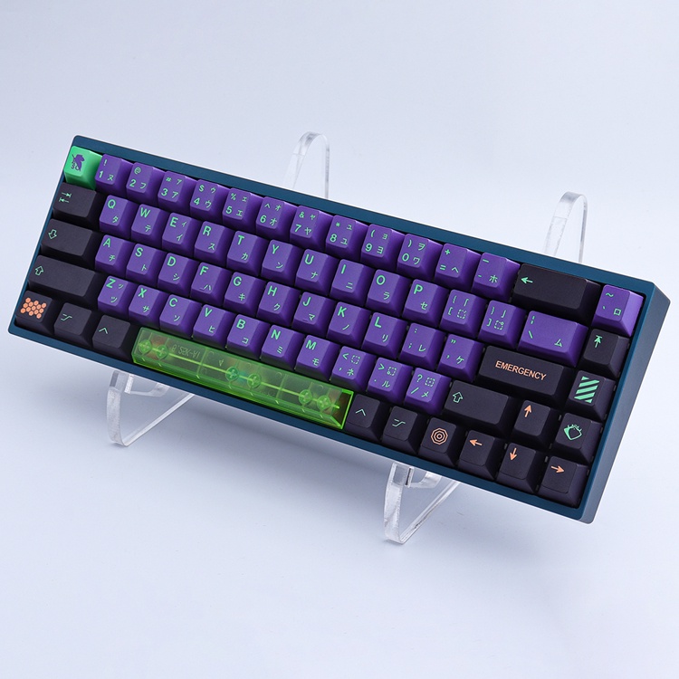 EVA Mecha-01 Keycap, 134 phím PBT Keycaps Cherry Profile DYE-SUB EVA Nhật Bản Keycap cho bàn phím cơ chơi game, bàn phím cơ