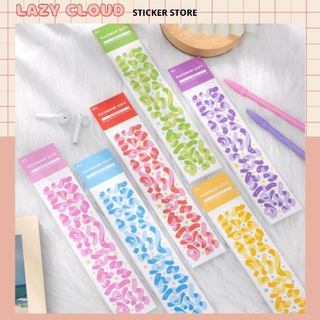 Sticker Confetti Ribbon Rainbow City Set 2 Tấm Hình Dán Trang Trí Toploader