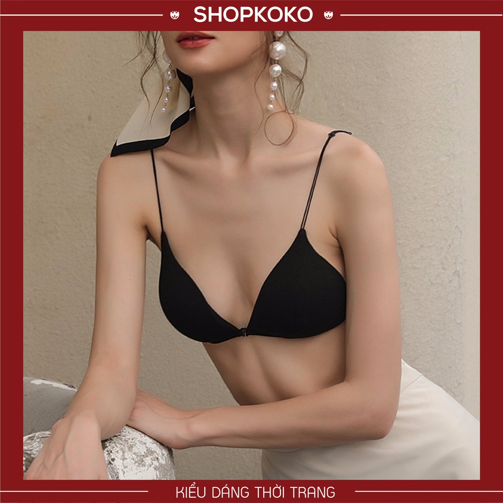 Áo Bra Nữ Đẹp Cài Trước 2 Dây Mảnh Có Mút Điệm Mỏng, Áo Lót Không Gọng Nâng Ngực Thoáng Khí - koko8010 | BigBuy360 - bigbuy360.vn