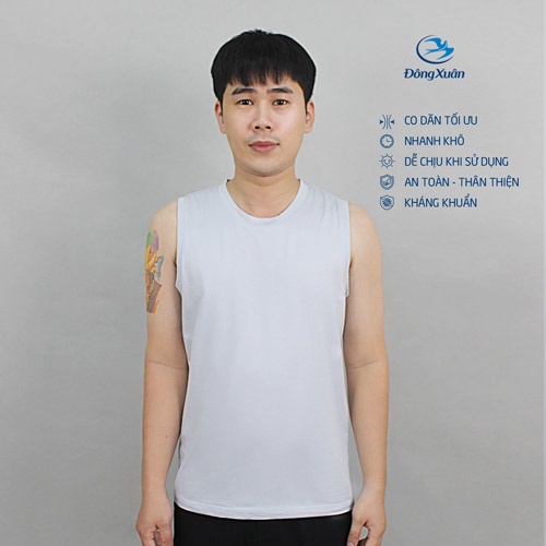 Áo ba lỗ nam cổ tròn Dệt Kim Đông Xuân A0785