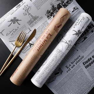 Set 3 cuộn giấy nến hoạ tiết in báo