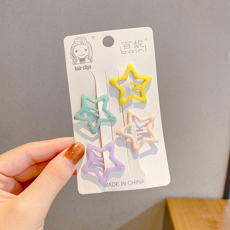 Kẹp Tóc Ngôi Sao Năm Cánh Cỡ Nhỏ Dễ Thương Phong Cách Hàn Quốc Cho Bé Gái