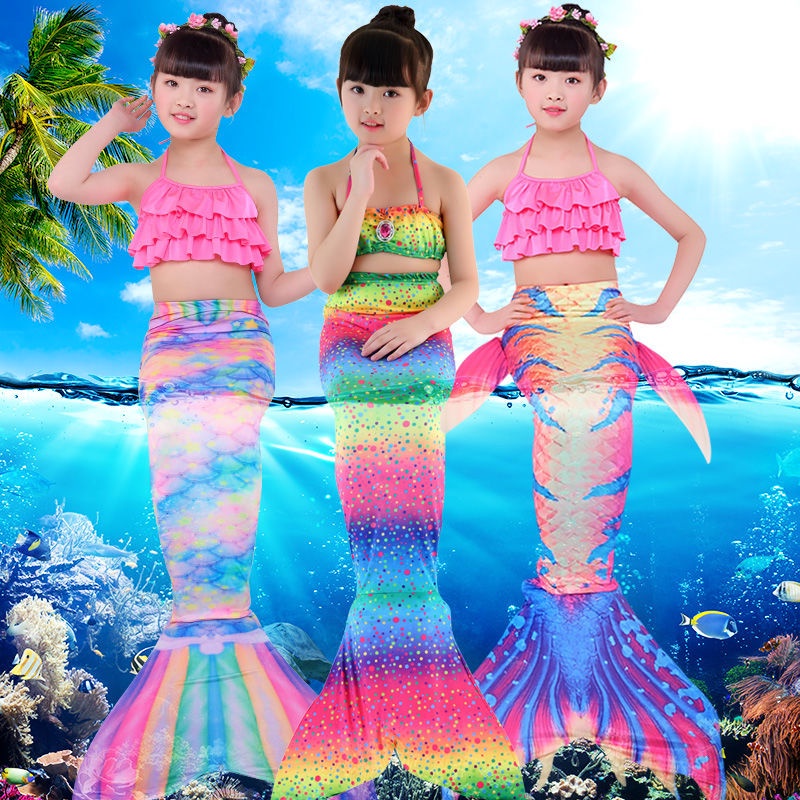Bộ Đồ Bơi Đuôi Nàng Tiên Cá Xinh Xắn Dành Cho Bé Gái