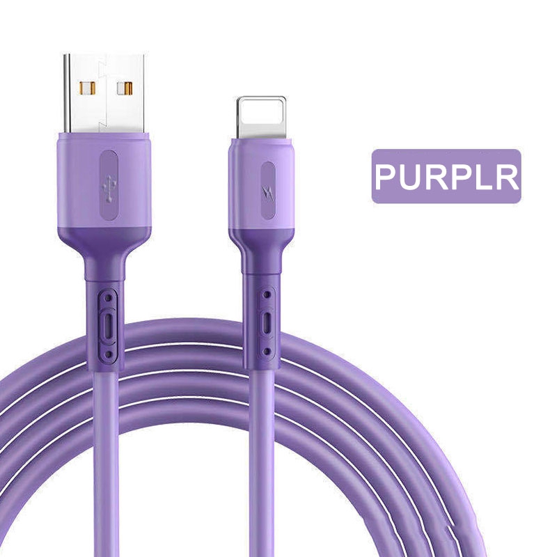 Dây cáp sạc nhanh chất liệu silicon chuyên dụng cho iPhone/Android
