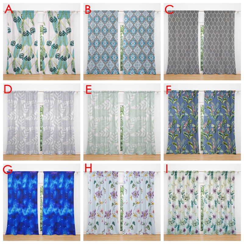 Feather Curtain Hook Type tấm màn Unicorn Design Curtain Soft Polyester bức màn treo Semi Blackout Window Curtain