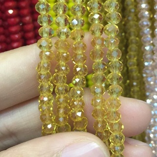 Hạt đá pha lê hạt cườm kết áo loại (6mm)