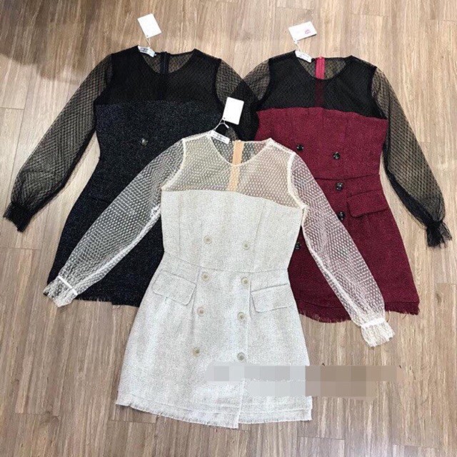 Đầm bố phối lưới bigsize 60kg-90kg (bigsize haihai) bigsize 60-80kg kèm ảnh thật