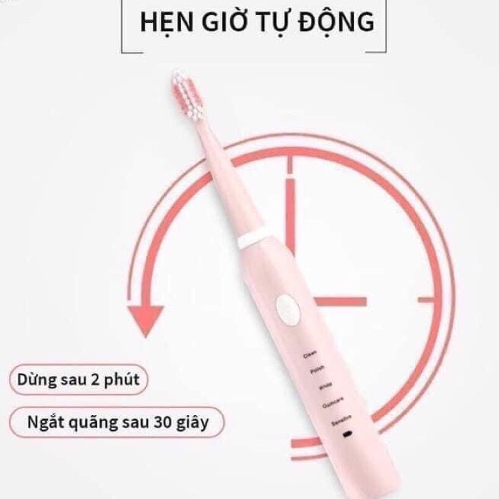 Bàn Chải Điện Đánh Răng ELECTRIC TOOTHBRUSH - Bàn Chải Đánh Răng Tự Động 5 Cấp Độ