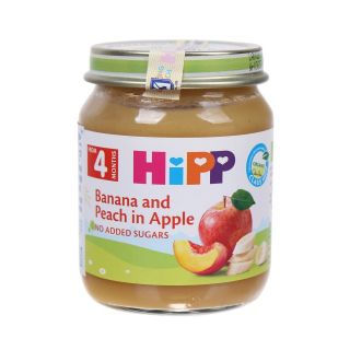 Lọ dinh dưỡng hipp chuối, đào, táo - 125g