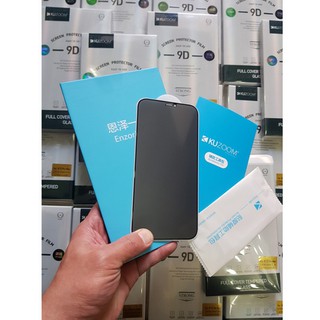 [HÀNG MỚI NHẤT] Kính cường lực 2In1 vừa chống NHÌN TRỘM chống VÂN TAY chính hãng KUZOOM iPhone 12 / 12 mini / 12 promax