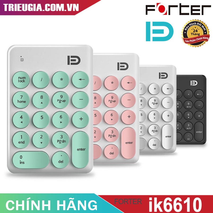 Bàn phím số không dây Forter ik6610 - Chính Hãng | BigBuy360 - bigbuy360.vn