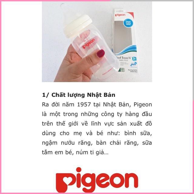 Bình sữa pigeon cổ rộng PP Plus 160ML/240ML [ CHÍNH HÃNG PIGEON ] - Ahimom