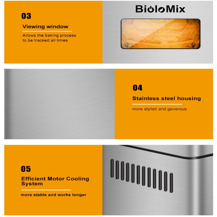 Máy làm bánh mì BioloMix BBM013 - tích hợp 17 chương trình tự động